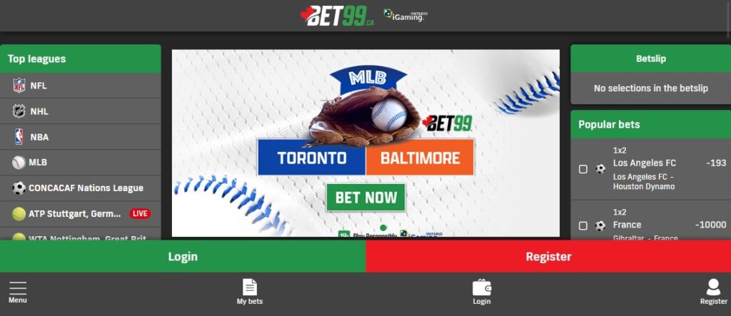 Bet99 Ontario Sportsbook