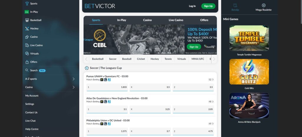 BetVictor Ontario sportsbook