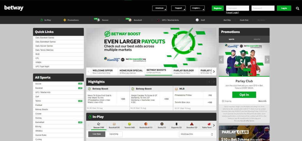 Betway Ontario sportsbook