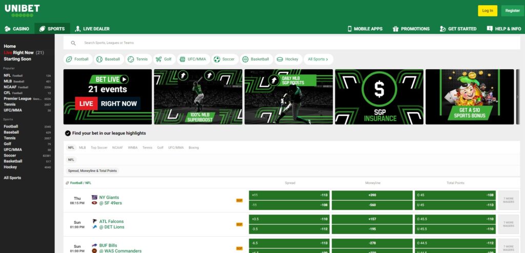 Unibet Ontario sportsbook